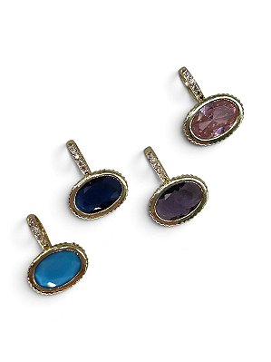Pingente Oval Zircônia