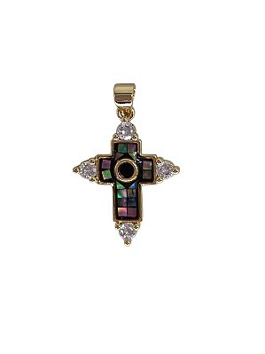 Pingente Crucifixo Abalone