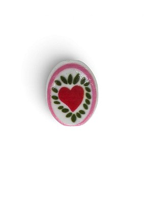 Porcelana Oval Coração