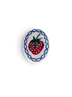 Porcelana Oval Morango