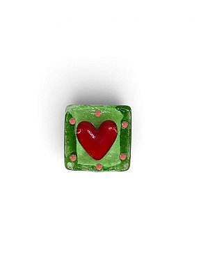 Porcelana Quadrada Coração Jelly
