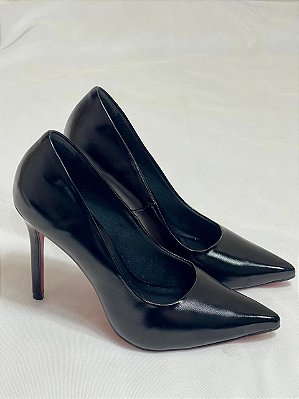 Scarpin Preto Verniz Amélia