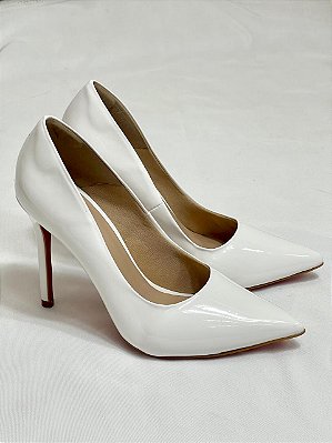 Scarpin Branco Verniz Amélia