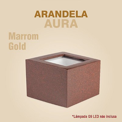 ARANDELA AURA - MARROM GOLD