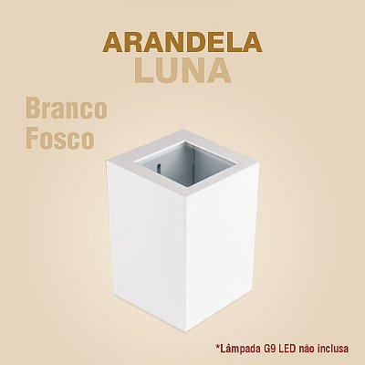 ARANDELA LUNA - BRANCO FOSCO