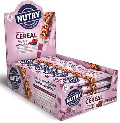Barra de Cereais NUTRY FRUTAS VERMELHA - c/12 un