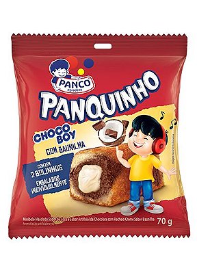 Bolinho PANCO Panquinho Chocoboy com Baunilha 70g- c/ 2 un
