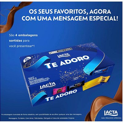 Caixa de bombom Lacta 250,6g