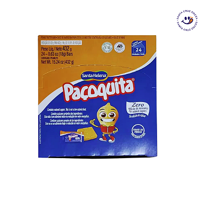 Paçoca Quadrada doce de amendoim  PAÇOQUITA ZERO Santa Helena - c/ 24 un 18gr