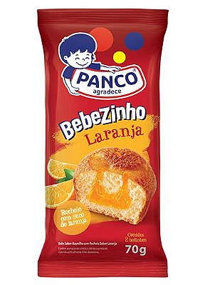 Bolo para lanche sabor PANCO BEBEZINHO LARANJA 56g 1 un