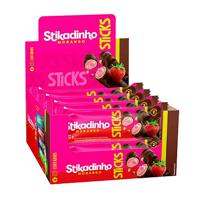 Chocolate wafer BIB'S STICKS STIKADINHO 32g c/ 16 un