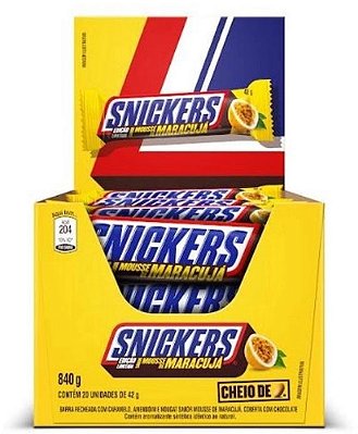 Chocolate SNICKERS sabor Maracujá 840g - c/ 20 un