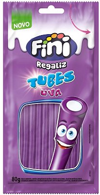 Bala de Gelatina TUBES UVA - 80g