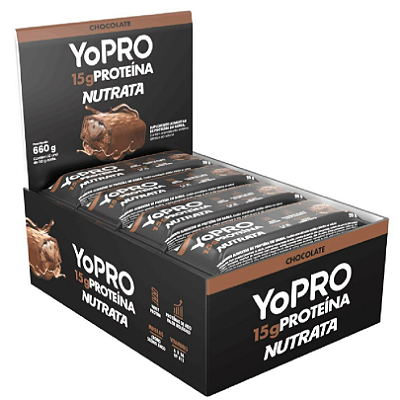 Barra de Proteína YoPro (Barra de 15g) Sabor Chocolate c/ 12 un
