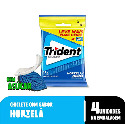 Chiclete Trident Hortelã-Menta 32g - c/ 4 un