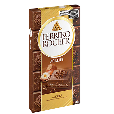 Barra de Chocolate Ferrero Rocher Ao Leite 90g