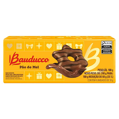 Pão de mel Bauducco 180g - c/ 6 un