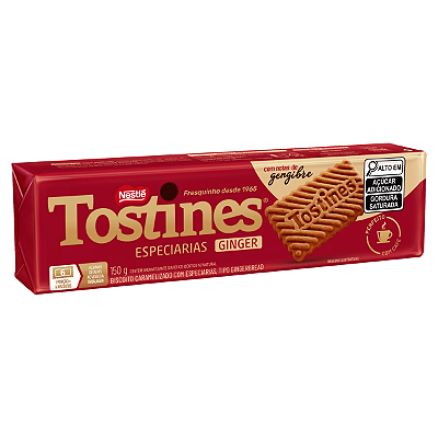 Biscoito caramelizado TOSTINES Especiarias Gengibre - 150g