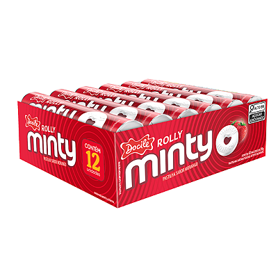 Pastilha Minty Morango 348g - c/ 12 un