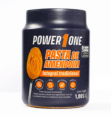 Pasta de Amendoim Power1One Integral Tradicional - 1,005 Kg