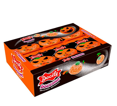 Bala de Goma Mini abóbora Docigoma 432g - C/ 24 Un