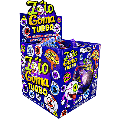 Bala de Goma Zóio Goma Turbo Kids Zone 288g c/24un