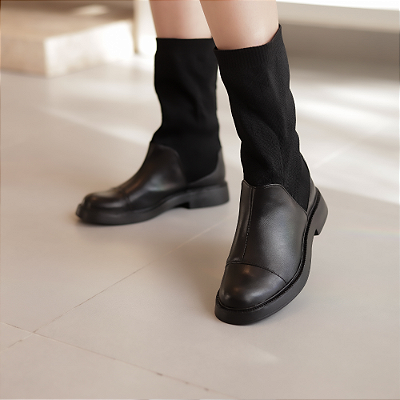 Coturno Fabi Preto - Karine Daher