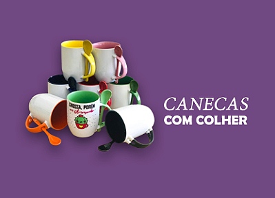Canecas Com Colher Mini Banner