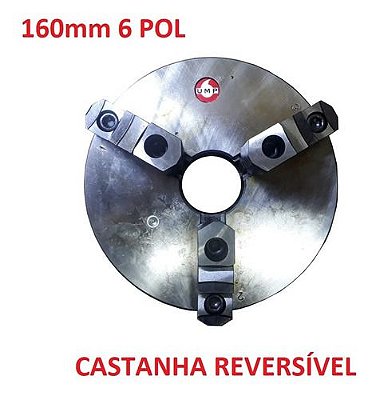 Placa Universal 3 Castanhas Reversíveis Ump 160mm (6 Pol)