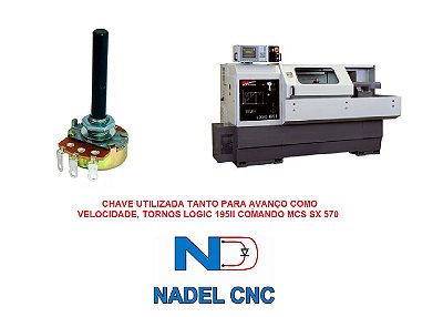 Chave Seletora Avanço / Velocidade CNC MCS SX570 LOGIC 195