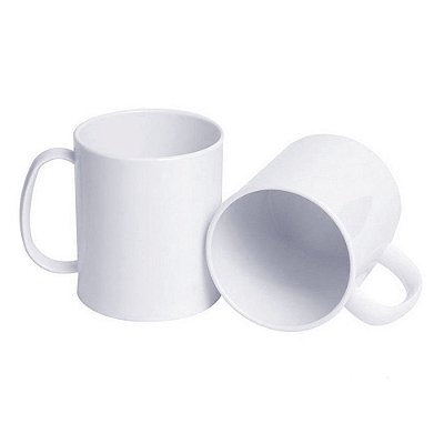 Caneca de Polímero Branca para Sublimação – 325ml | Qualidade Premium