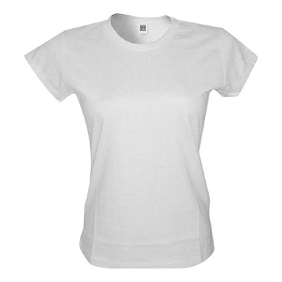Camiseta Poliéster Baby Look Branca P ao GG (P/ Sublimação)