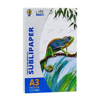 Papel Sublimatico LiveSub - A3 - 100 Folhas (P/ Sublimação)
