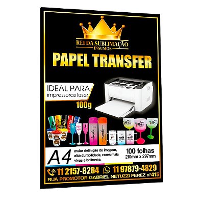 Papel Transfer 100G - A4 100 Folhas