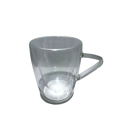 Xícara Cristal 220ml p/ Chá Alça Triangular