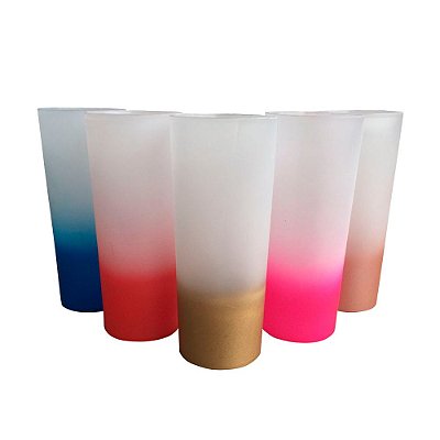 Copo Long Drink Degradê - 330 ml - para transfer ou DTF UV