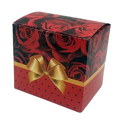 Caixinha de Caneca " Rosas Vermelhas " Pct c/ 12 Unidades