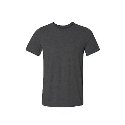 Camiseta de Algodão Cinza grafite Mescla P ao GG