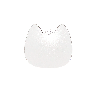 Chaveiro Gato em MDF 3,5x3,5cm | Pct com 10 Unidades | Para Sublimação