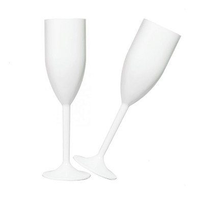 Taça de Champanhe branca ou cristal 230 ml