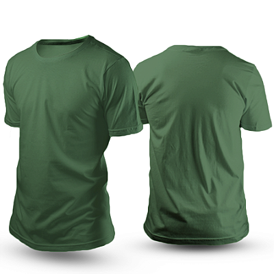 Camiseta de Poliester Verde Unissex P ao GG (P/ Sublimação)