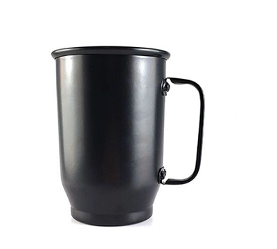 Caneca de Alumínio Preto Fosco | 600ml | Ideal para Silk, Laser e DTF UV
