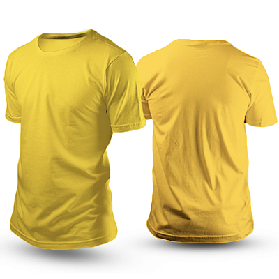 Camiseta de Algodão Amarela Unissex P ao GG (P/ Sublimação)