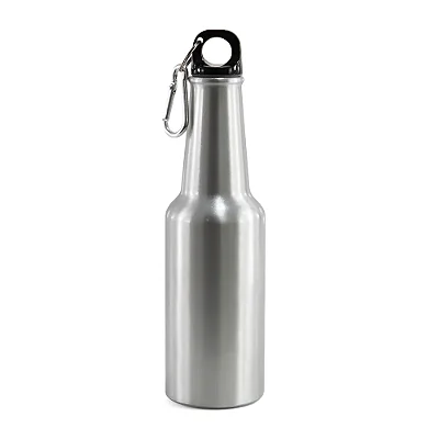 Garrafa Long Neck de Alumínio Prata para Sublimação – 500ml | Qualidade Premium