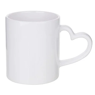 *Caneca c/ Alça Coração Branca