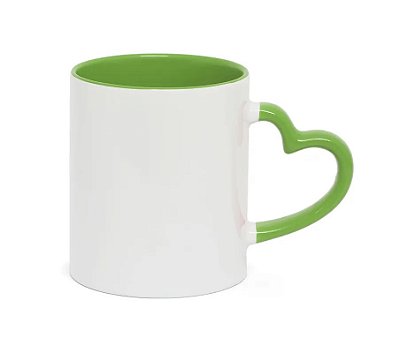 Caneca Alça Coração Verde