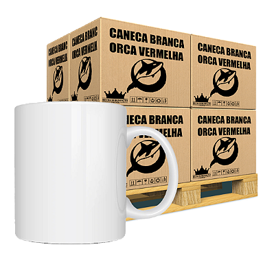 Caixa de Caneca Branca de Cerâmica para Sublimação – 325ml | Qualidade Premium