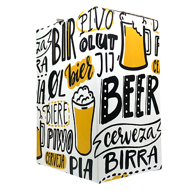 Caixinha para Caneca de Chopp 500ml " Birra Beer" Pacote c/ 3 pçs