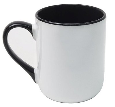 Caneca Cerâmica Imperial – Alça e Interior Preto · 325ml