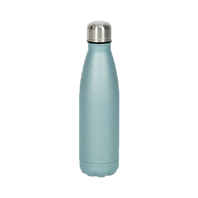 Garrafa Térmica Glitter Azul Parede Dupla Para Sublimação | 500ml